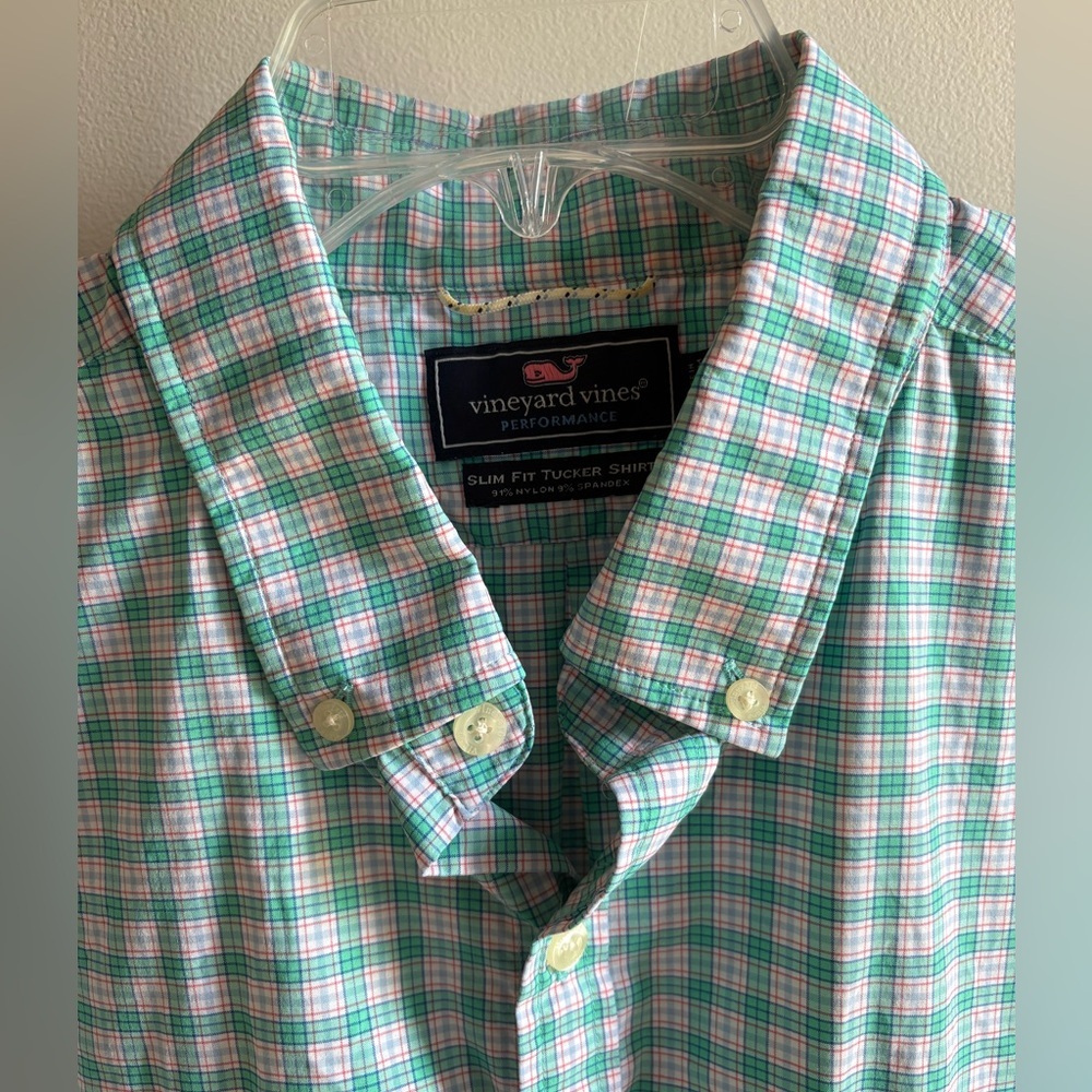 Vineyard Vines Men Slim Fit Tucker Shirt Button Down Whale size Large